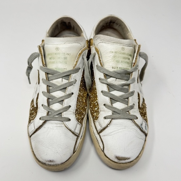 Golden Goose Superstar Glitter Low-Top Sneakers - Size 37 - Picture 3 of 9